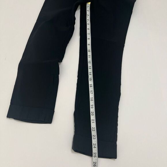 Tribal Black High-Rise Rayon Blend Pull-On Cuffed Cropped Trousers‎ Size 4 - Picture 9 of 12